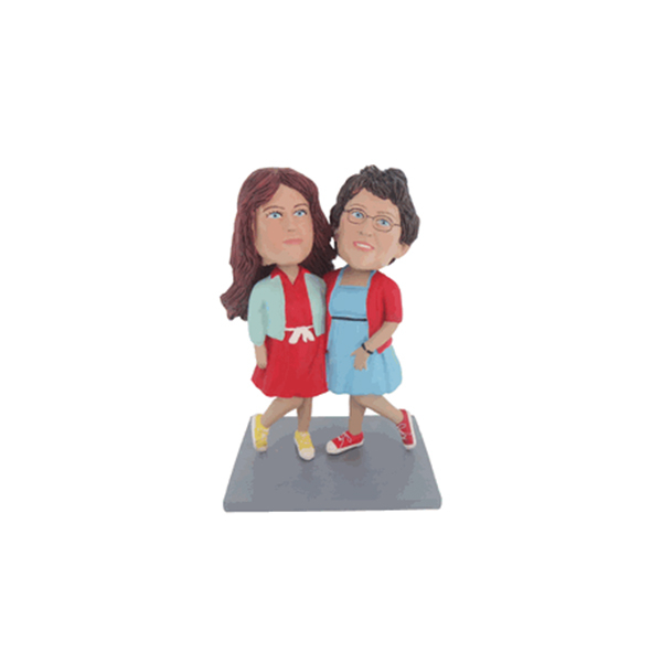 Female Custom Couple Bobbleheads