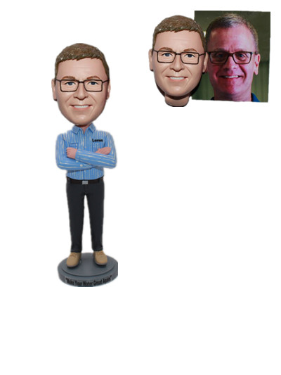 Personalized Custom Bobblehead Man with Arms Folded