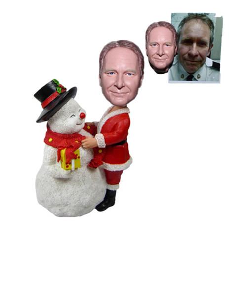 Custom Christmas Gift Santa Bobble Head