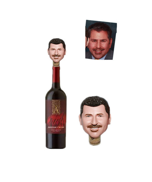 Custom Wine Stopper Bobble Head Wine Promotional Gift