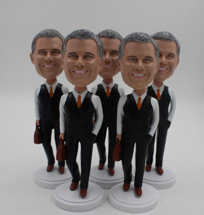 Custom Businessman Bobbleheads Man Holding A Briefcase Bulk Order
