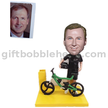 Biker Custom Bobblehead with Card Holder