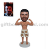 Custom Muscle Man Bobblehead Man in Hawaiian Shorts Showing His Muscles