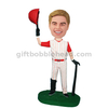 Bobblehead Baseball Player Holding The Bat And Hat