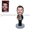 Custom Male Bobblehead Dad Holding A Teddy Bear Fathers' Day Gift