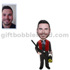 Man with Light And Gun Hunter Bobble Head Custom